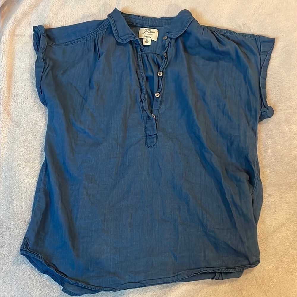 J. Crew Lightweight Denim Button-Up Shirt